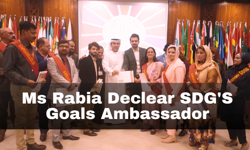 rabia declear sdgs goals ambassder